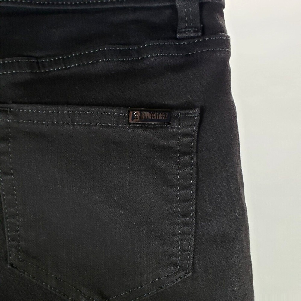 Jennifer Lopez NEW Mid Calf Jeans Size 2 Slim Kick‎ Flare Mid Rise 28x24.5 Onyx - Picture 5 of 9